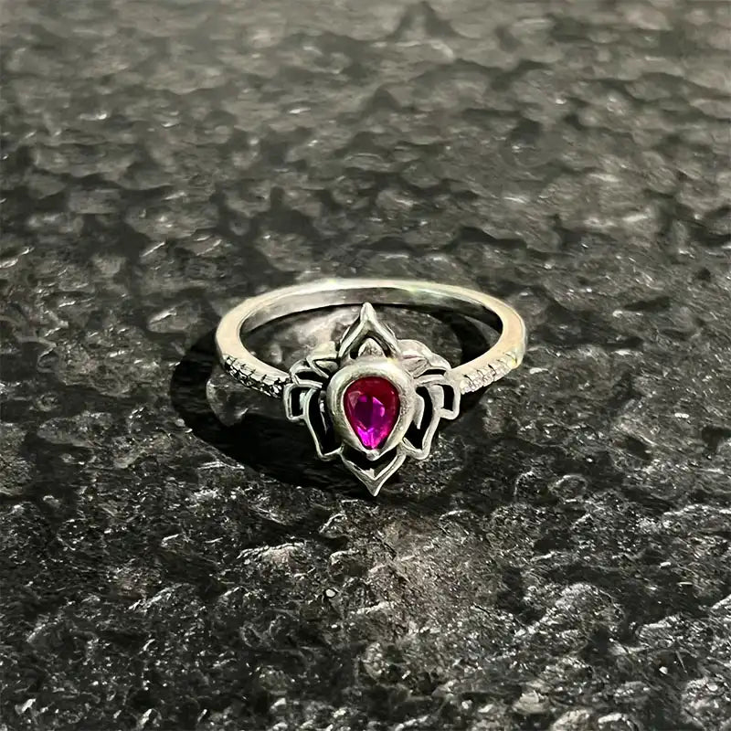 Women's Flame Shape Lotus Ring